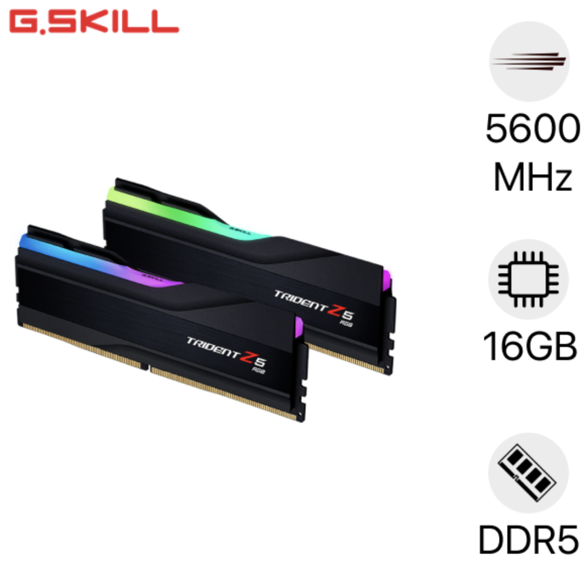 RAM PC G.SKILL Trident Z5 RGB 32GB (2X16) 5600MHz DDR5