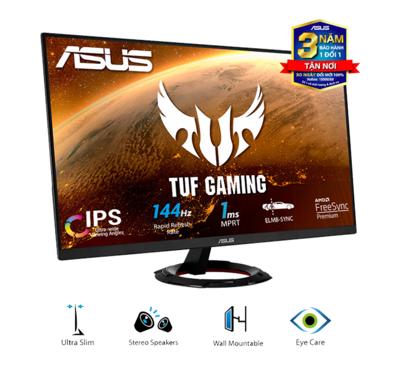 Màn hình ASUS TUF 27 inch Full HD VG279Q1R - 144Hz, 1ms, IPS, AMD FreeSync