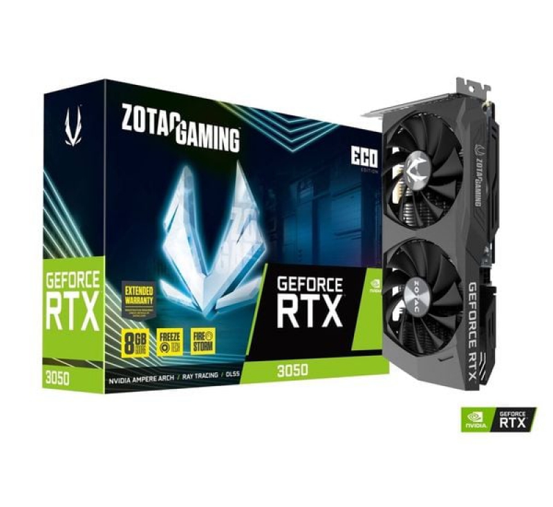 Card Màn Hình RTX 3050 8G DR6 ZOTAC GAMING ECO EDITION 2 FAN