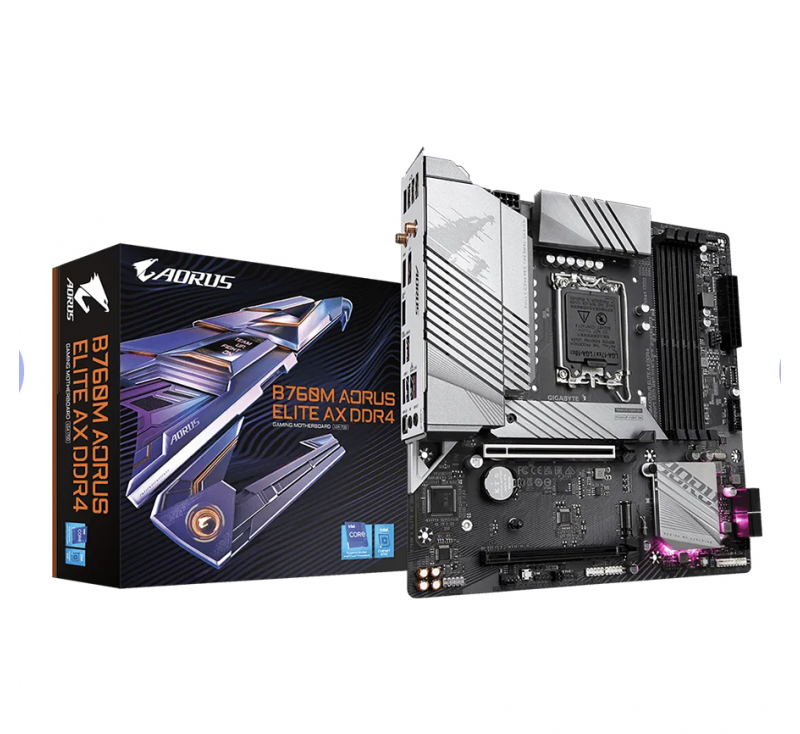 Mainboard Gigabyte B760M Aorus ELITE AX DDR4 (Wifi+Bluetooth)