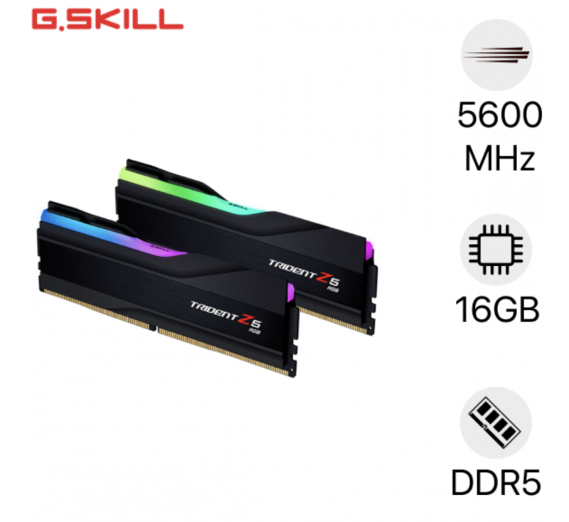 RAM PC G.SKILL Trident Z5 RGB 32GB (2X16) 5600MHz DDR5