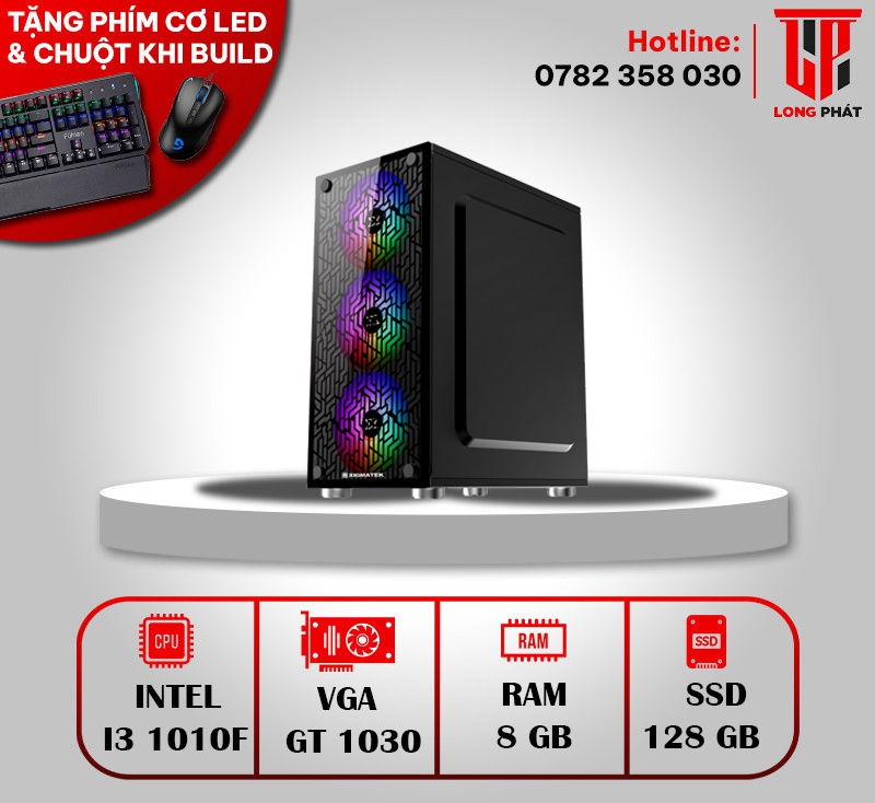 BỘ PC LP2 / INTEL I3 10105F / DDR4 8GB / SSD 128GB / VGA GT 1030