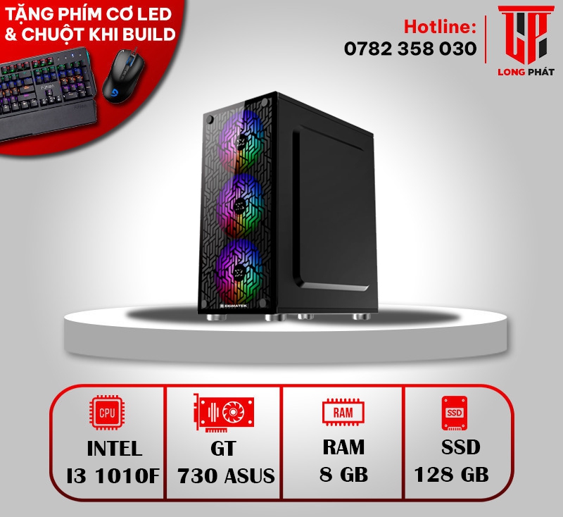 BỘ PC LP5 / INTEL I3 10105F / DDR4 8GB / SSD 128GB / GT 730 ASUS